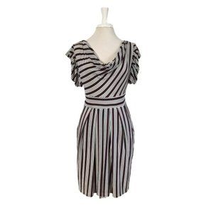 Eva Franco Red White & Blue Striped Dress Size: 6